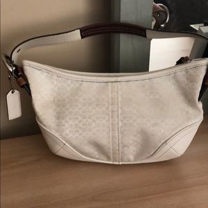 Coach white small satchel